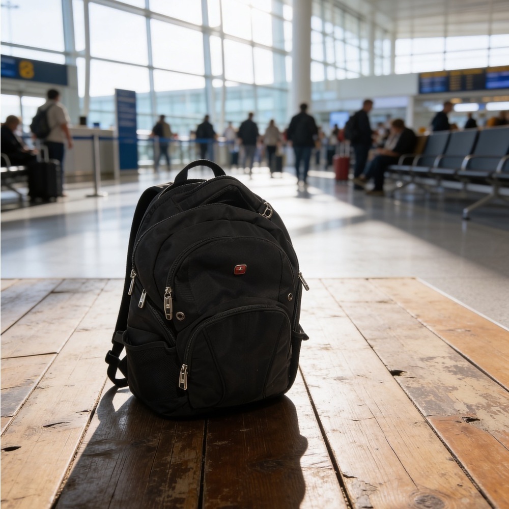 SwissGear Sleek Black Backpack